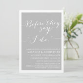 Invitations de douches pour les couples gris (Debout devant)