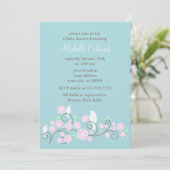 Invitations de douches pour oiseaux et fleurs (Debout devant)