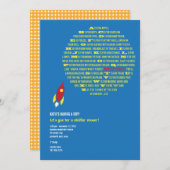 Invitations de douches Stellar Rocket (Devant / Derrière)