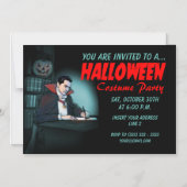 Invitations de Dracula pour le parti Halloween (Recto)