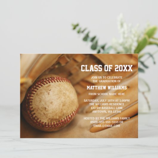 Invitations de Faire-part de baccalauréat (Debout devant)