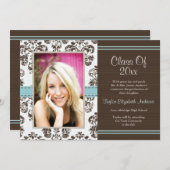 Invitations de Faire-part photos pour les diplômes (Devant / Derrière)