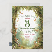 Invitations de Fairy Tale Forest Anniversaire de e (Devant / Derrière)