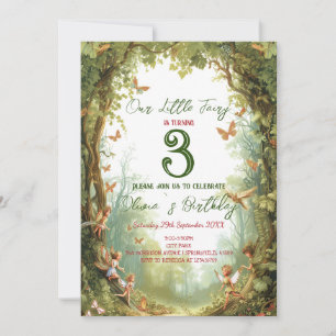 Invitations de Fairy Tale Forest Anniversaire de e