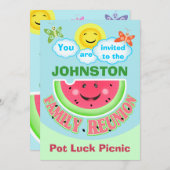 Invitations de famille de BBQ fait sur commande de (Devant / Derrière)