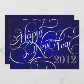 Invitations de fantaisie de partie de réveillon de (Devant / Derrière)