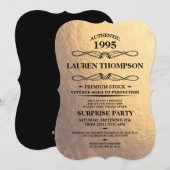Invitations de Faux Gold Foil Étiquette Party (Devant / Derrière)