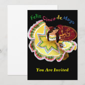 Invitations de Feliz Cinco De Mayo (Devant / Derrière)