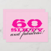 Invitations de femmes à la fête du 60e anniversair (Devant / Derrière)