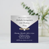 Invitations de femmes bleues de la marine Silver D (Debout devant)