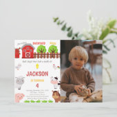 Invitations de fermes personnalisables pour les en (Debout devant)