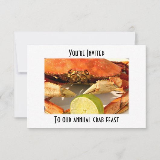 Invitations de festin d'ébullition de crabe (Devant)