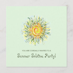 Invitations de festival/partie de solstice d'été