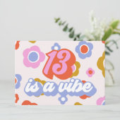 Invitations de fête 13e anniversaire Fille Fleur P (Debout devant)