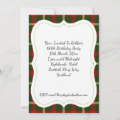 Invitations de fête à thème écossais (Dos)
