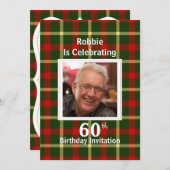 Invitations de fête à thème écossais (Devant / Derrière)
