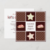 Invitations de fête annuelle de l'échange de cooki (Devant / Derrière)