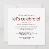 Invitations de fête annuelle de l'échange de cooki (Dos)