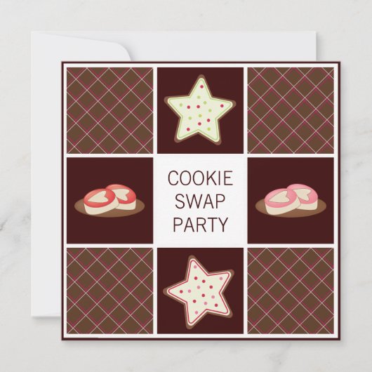 Invitations de fête annuelle de l'échange de cooki (Devant)