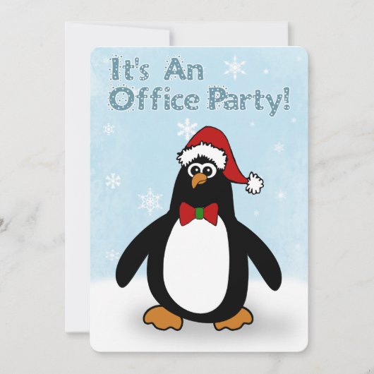 Invitations de fête au bureau de Noël (Devant)