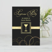 Invitations de fête - avec le monogramme (Debout devant)