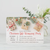 Invitations de fête cadeau de Noël moderne (Debout devant)