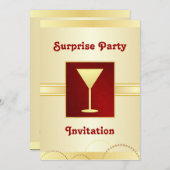 Invitations de fête - Champagne (Devant / Derrière)