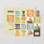 Invitations de fête d'anniversaire (Devant / Derrière)