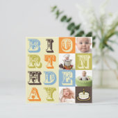 Invitations de fête d'anniversaire (Debout devant)