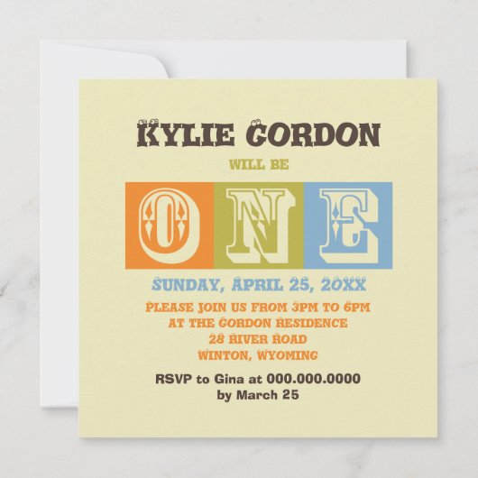 Invitations de fête d'anniversaire (Dos)