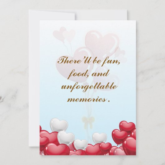 Invitations de fête d'anniversaire (Dos)