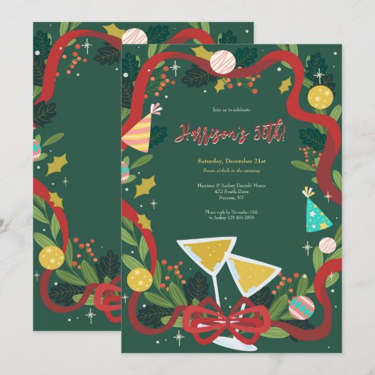 Invitations de fête d'anniversaire (Devant / Derrière)