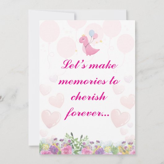 Invitations de fête d'anniversaire (Dos)