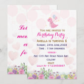 Invitations de fête d'anniversaire (Devant / Derrière)