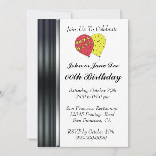 Invitations de fête d'anniversaire
