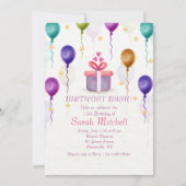 Invitations de fête d'anniversaire (Devant)