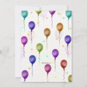 Invitations de fête d'anniversaire (Dos)