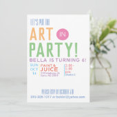 Invitations de fête d'anniversaire (Debout devant)