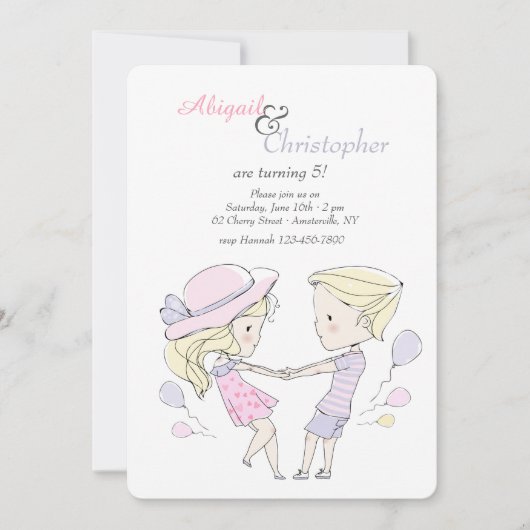 Invitations de fête d'anniversaire (Devant)
