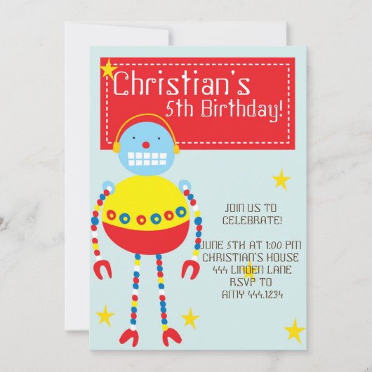 Invitations de fête d'anniversaire (Devant)