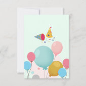 Invitations de fête d'anniversaire (Dos)