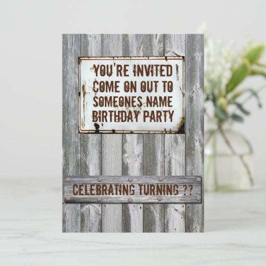 Invitations de fête d'anniversaire (Debout devant)