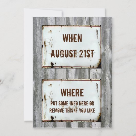 Invitations de fête d'anniversaire (Dos)