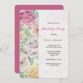 Invitations de fête d'anniversaire à la frontière  (Devant / Derrière)