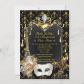 Invitations de fête d'anniversaire à Paris (Dos)