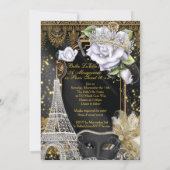 Invitations de fête d'anniversaire à Paris (Dos)