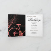 Invitations de fête d'anniversaire à vélo (Intérieur)
