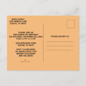 Invitations de fête d'anniversaire amusantes pour  (Dos)