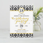 Invitations de fête d'anniversaire branché jaune D (Debout devant)