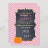 Invitations de fête d'anniversaire citrouille (Devant / Derrière)